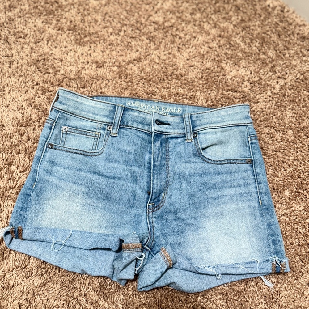 American Eagle Outfitters Blue Jean Shorts Light Wash Casual